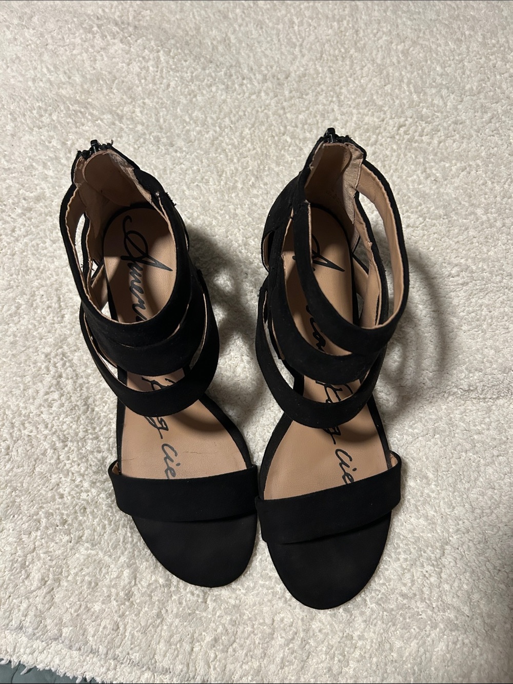American Rag Black Strappy High Heel Sandals